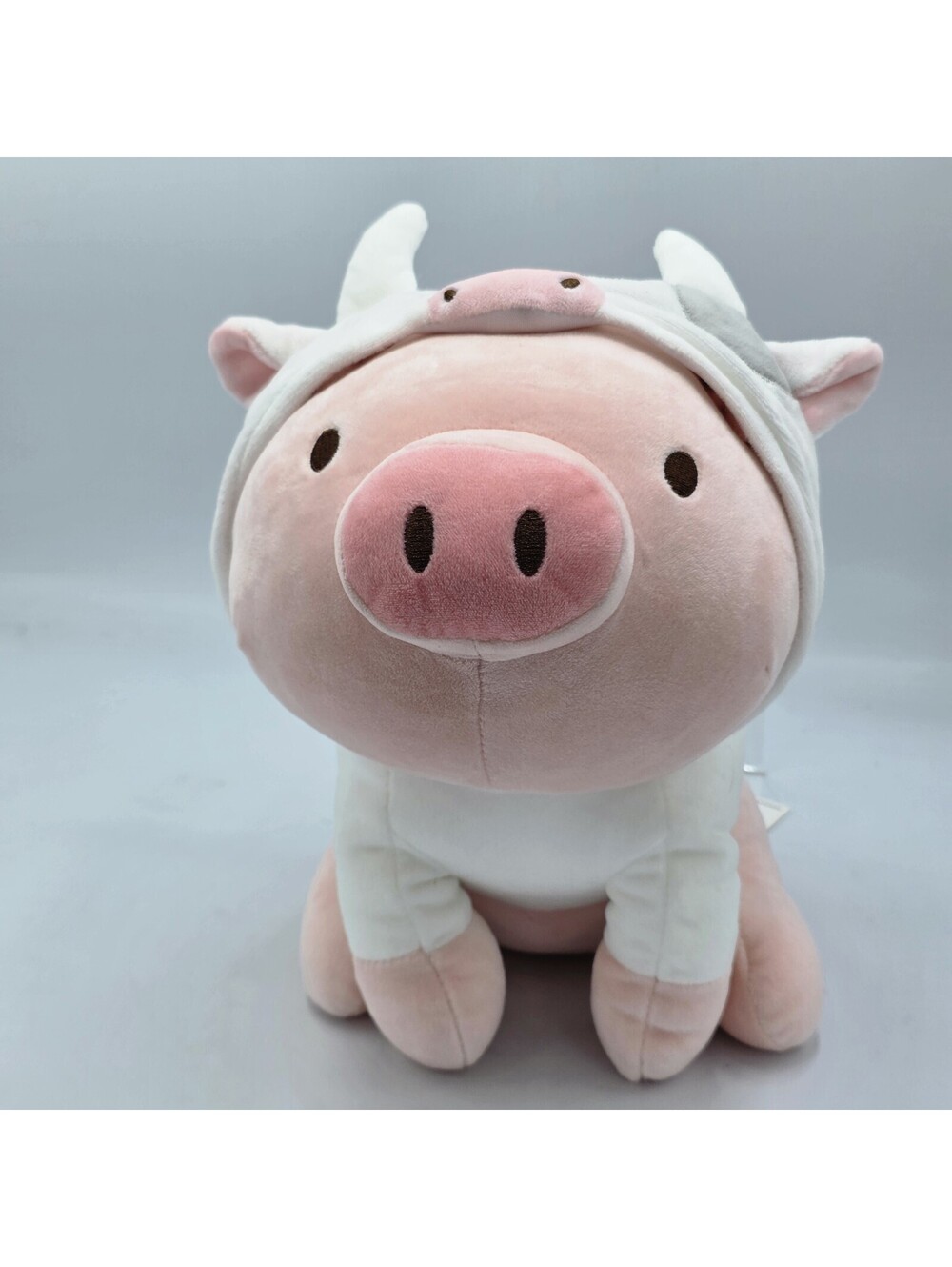 Miniso Piglet Plush (Cow Hoodie) 10.2 Inches Stuffed Animal Toy Kawaii Pillow